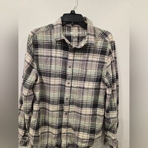 Mossimo Supply Co. Men's Plaid Shirt - Green and Black